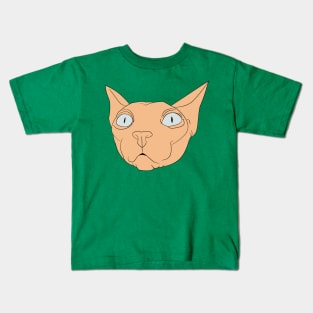 Cool Pink Sphynx Cat Kids T-Shirt